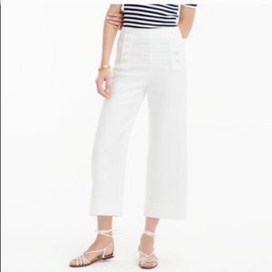 JCrew White Sailor Linen Pants!